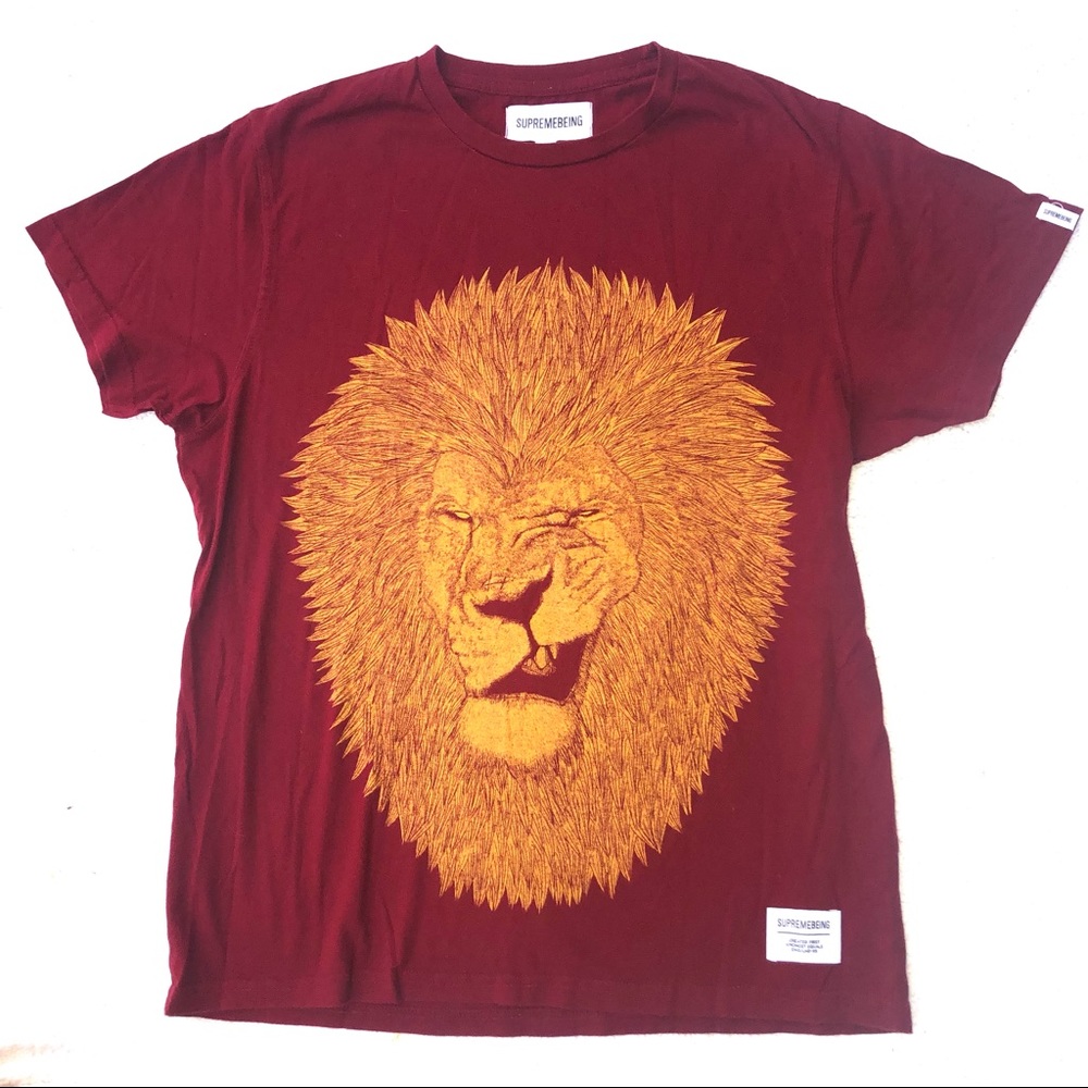 Supreme Being graphic t-shirt lion print tee men’s medium